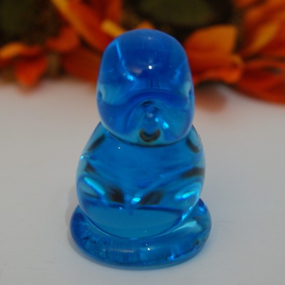 VTG Blue Bird of Happiness Signed Ron Ray 1992 Beautiful Glass Art Paperweight - Picture 3 of 12